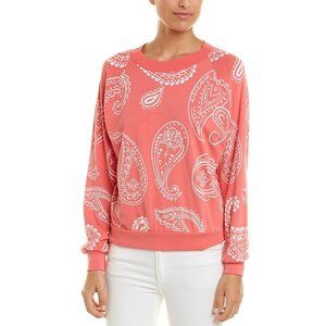 WILDFOX Jumbo Paisley Coral Sweatshirt M New